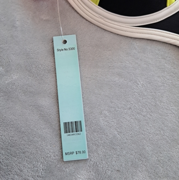 NWT Womens Body Blast Swim Bra Black Pink Green Neon Beachy Summer Small - Picture 8 of 12